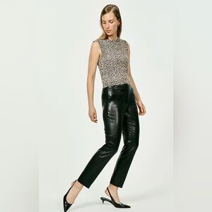 NWT!! 🖤 BEST SELLER!! J.Crew Kate straight-leg pant in faux leather, Size 2